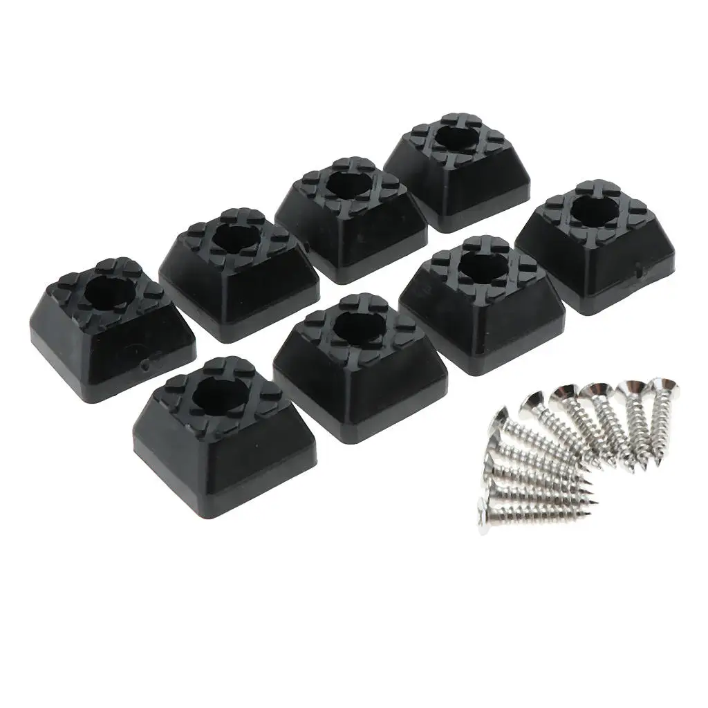 8pcs Non-skid Rubber Feet Pad for Table Desk Chair Kitchen Cabinet w/ Screws 