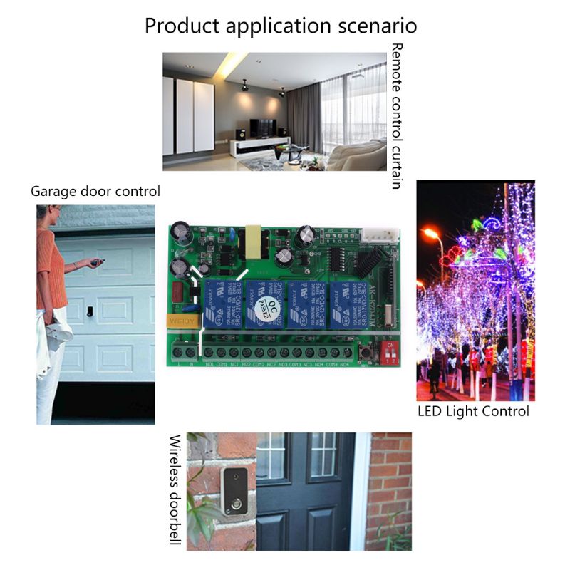 rf + 7003 Interruptores Manual Integrado Controlador 315mhz 433mhz 57bc 250v 4ch 4 9 Cheap Controle remoto inteligente