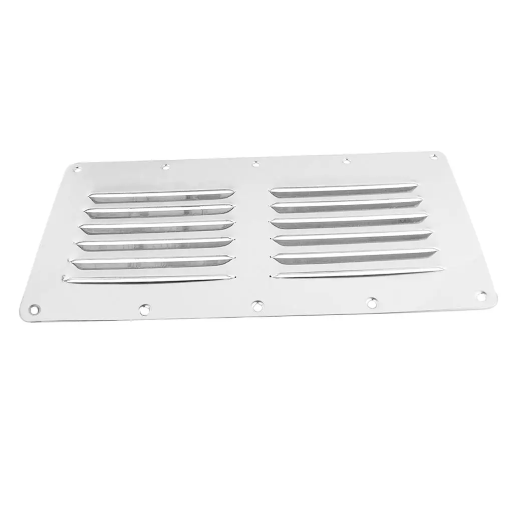 316 Stainless Steel 115 x 231 mm/4.5 x 9.1 inch Air Vent Louvre Ventilation Grill Plate, Boat Yacht Deck Hardware