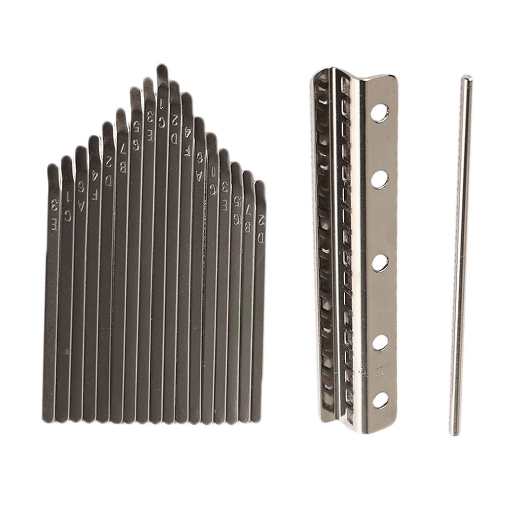 Thumb Piano Bridge Saddle 17 Keys Set Kit for Kalimba DIY Replacement Parts