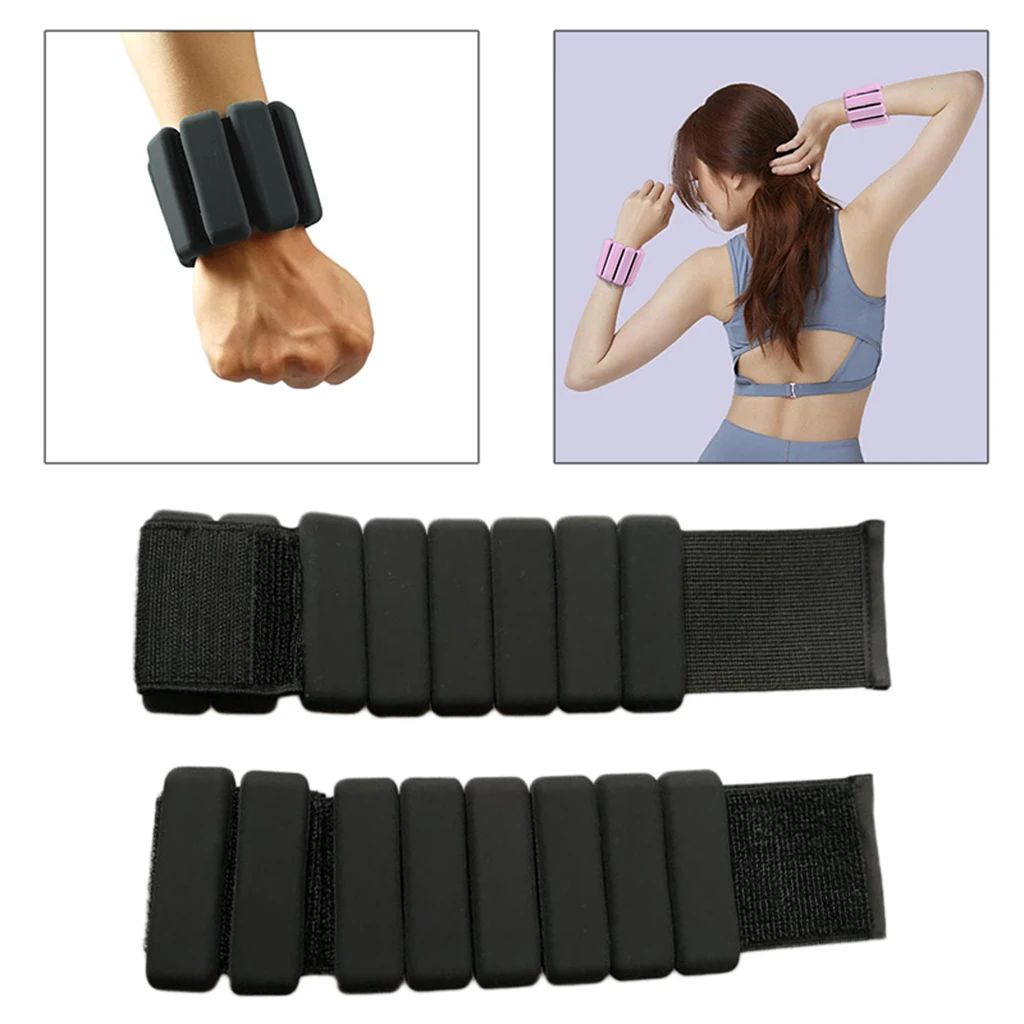 1 Pair Ankle Wrist Weights Adjustable Gym Exercise Fitness Training Walking Leg Arm Gym Exercise Running Workout