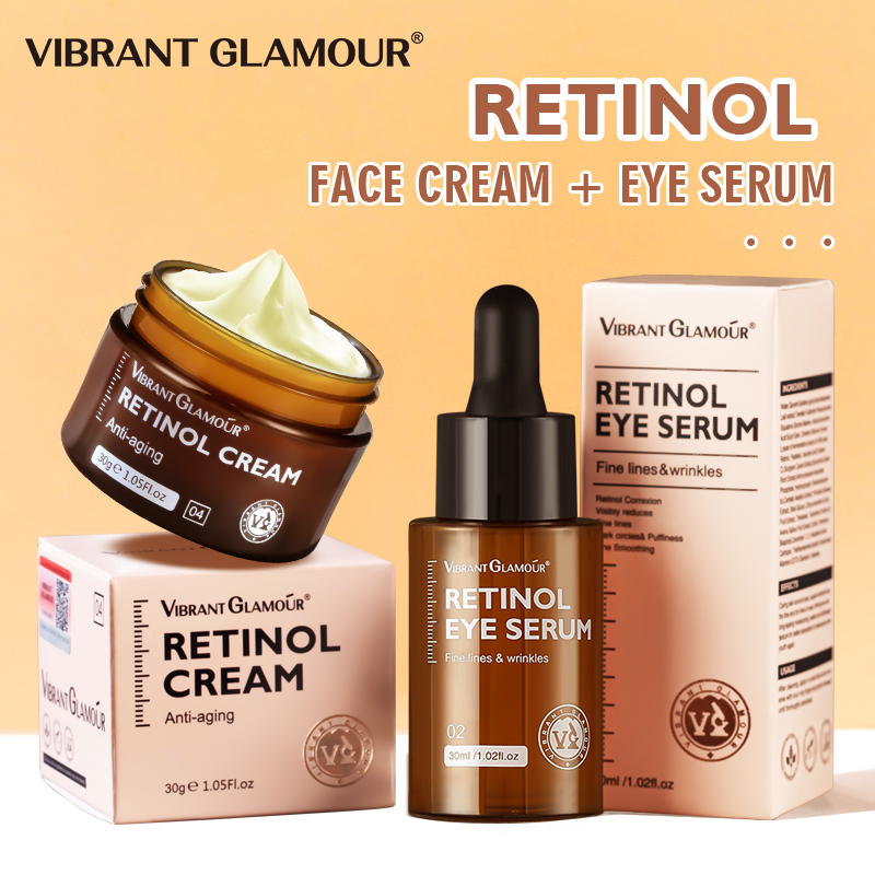 Best of VIBRANT GLAMOUR Retinol Face Cream And Eye Serum 2 PCS / Set Firming Lifting Anti-Aging Reduce Wrinkle Fine Lines Facial Skin Care Reviews & Tips