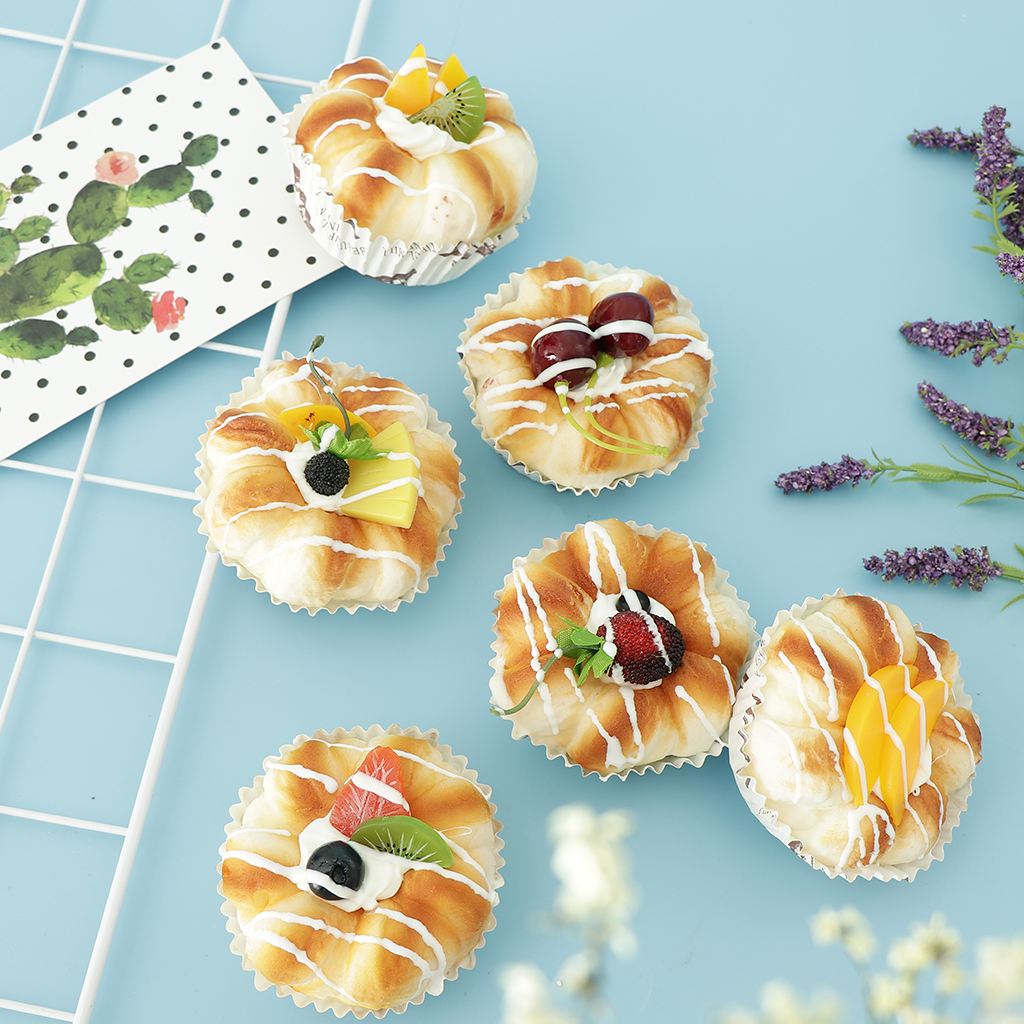 Pack of 6, Fake Bread Lifelike Food Display Kids Tricky Play Toy