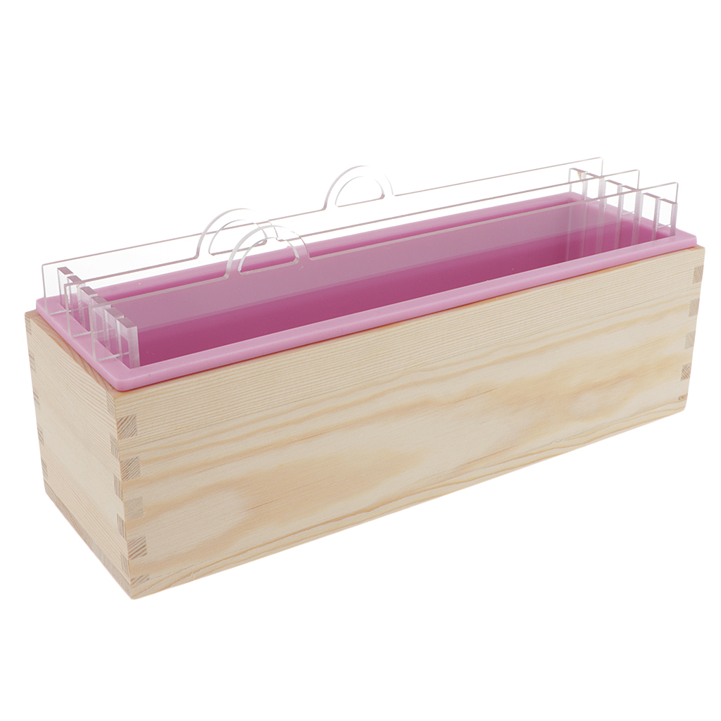 Rectangle Wood Box Silicone Soap Mold DIY Soap Candle Tool For Toast Loaf Baking