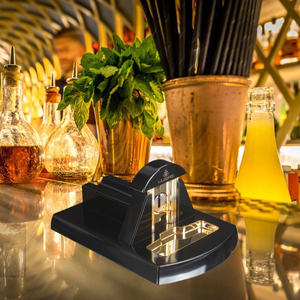 Exquisite Desktop Cigar Cutter Guillotine Single Blade Smooth Thicker Cigar Puncher for Cigar Accessories Black Adults Present