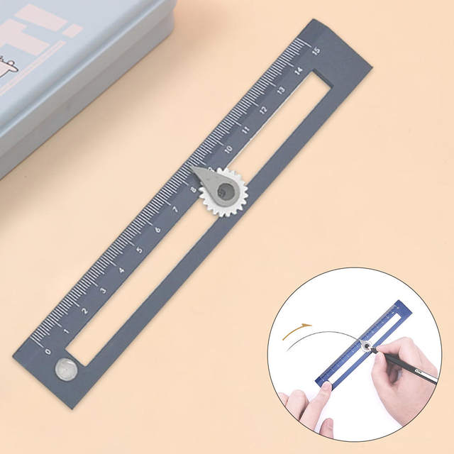 Creative Round Flexible Circle Drawing Ruler Compass 304 Stainless Steel  Multifunctional Adjustable Metal Design Measuring Tool