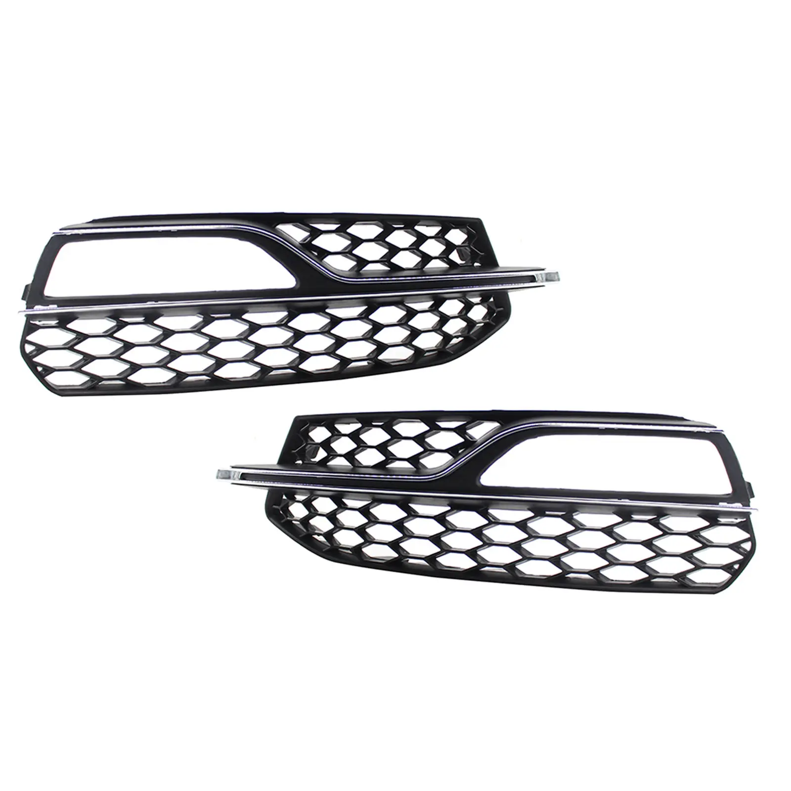 2pcs Mesh Front Fog Light Grilles fits for Audi A3 S-Line 14-16