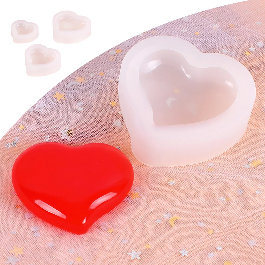 Silicone Nonstick Mold DIY Crafts Making Art Craft DIY Wax Melt Moulds 3D Heart Home Decor Decorating Tools for Jewelry Earring