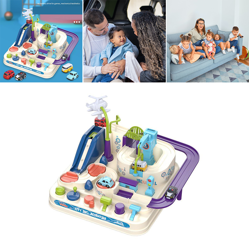 Toddlers Kids Educational Race Car Track Toy Car Adventure Puzzle with 9 Challenges