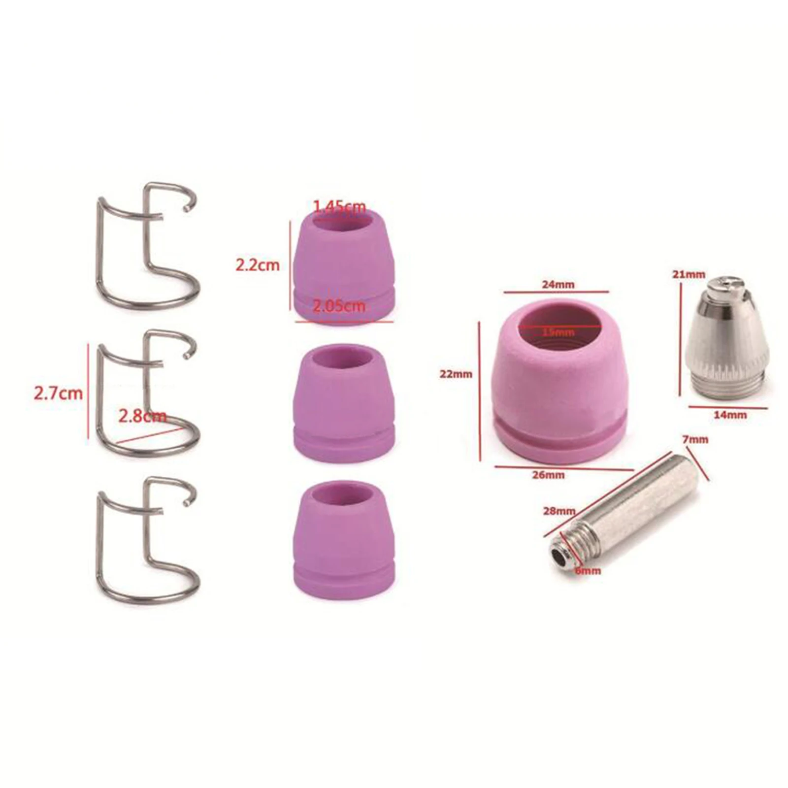 26-pack Plasma Cutter Torch Electrode Tips Kit fits for Ag-60 SG-55, suitable for DIY Work