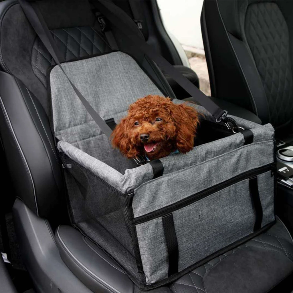 Pet Car Booster Seat Carrier Cage Traveling Bags PVC Frame Puppy Mesh Sided 413824cm Car Seat Safety Chair