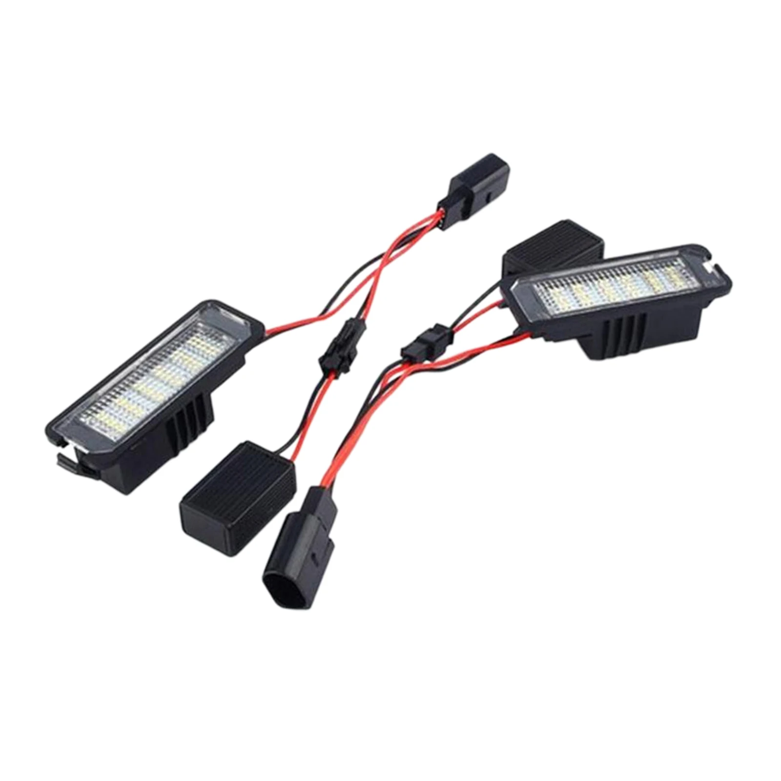 2x Car LED Number License Number Plate Light Lamp Bulb Assembly Fits for VW Golf Passat CC Eos