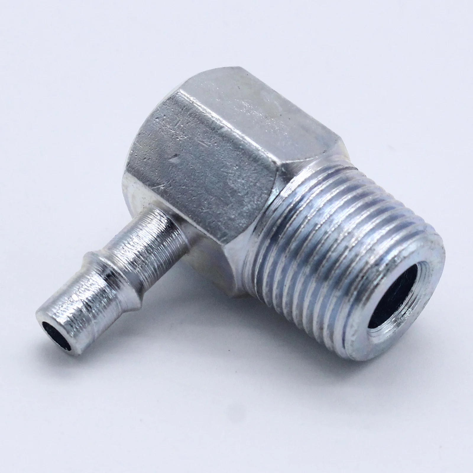 Zinc Steel 90 Degree Intake Manifold Vacuum Fitting 3/8