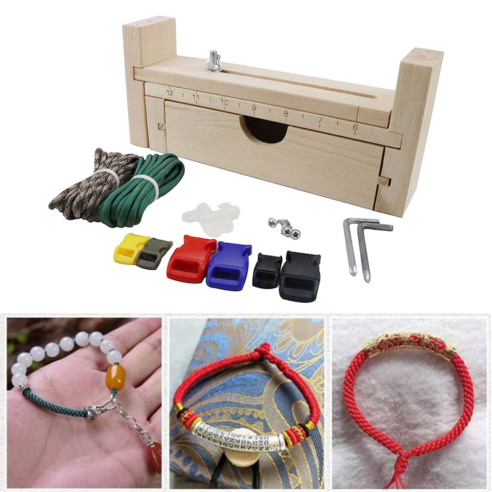 Natural Wooden Bracelet Crochet Wood Base for DIY Knitting Bag Bottom Craft Making necklace Tool
