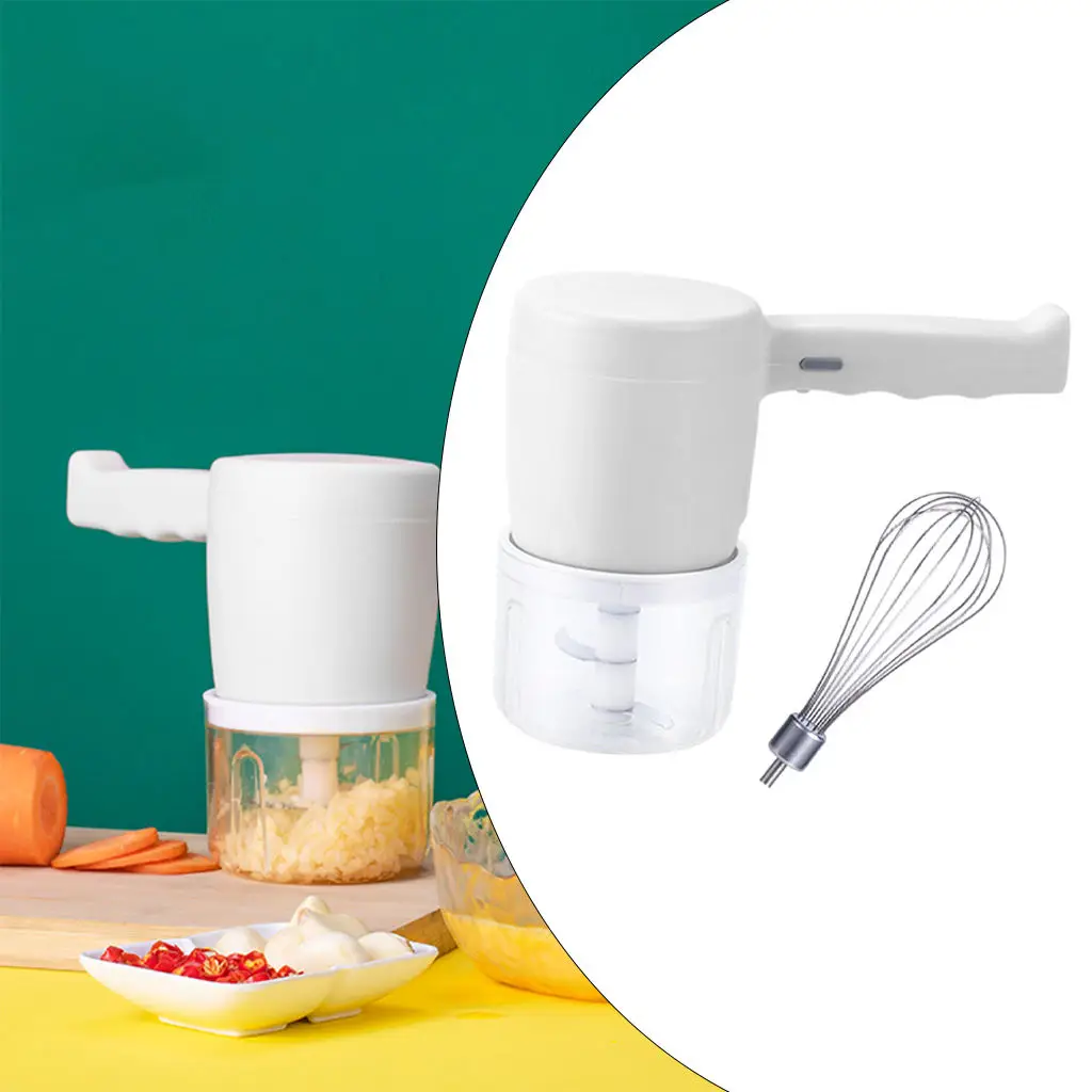 Dual Mode Electric Wireless Whisk Garlic Chopper Meat Grinder Home Kitchen Coffee