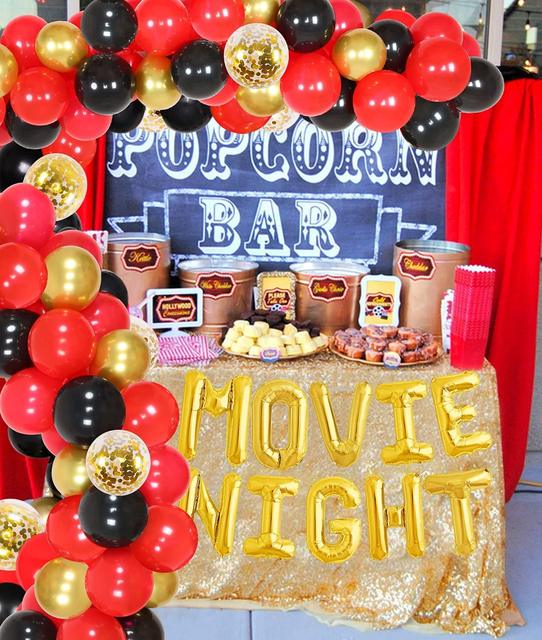 Custom Black Movie Camera Reel Film gold Star Table Confetti Decoration  Centerpiece Hollywood Theme birthday Party Decorations - AliExpress