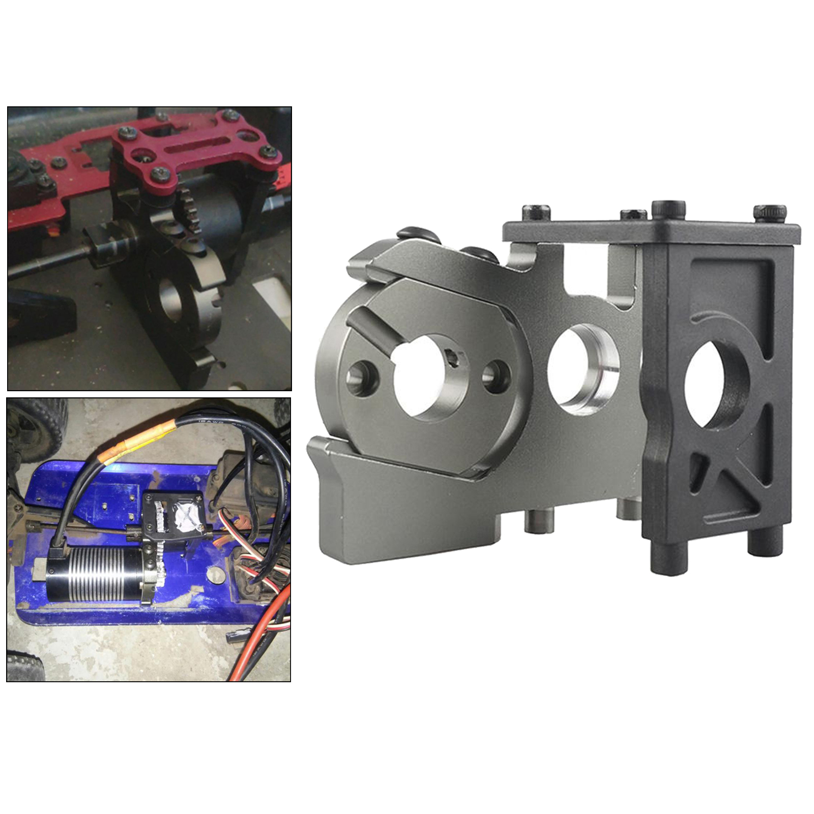 Silver RC 1:8 Metal Upgrade Motor Mounting Mount Fixed Bracket Holder for Kyosho