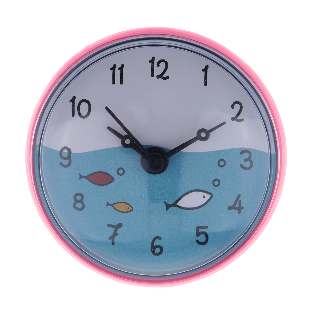 Bathroom Bath Kitchen Clock Waterproof Arabic Numerals for Mirror Windows