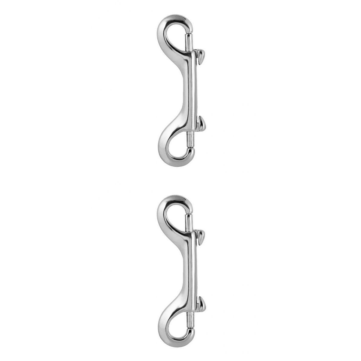 MagiDeal 2 Pieces Stainless Steel Scuba Diving Double End Snap Hooks Buckle Metal Clip for Heavy Duty Projects Secure Rope