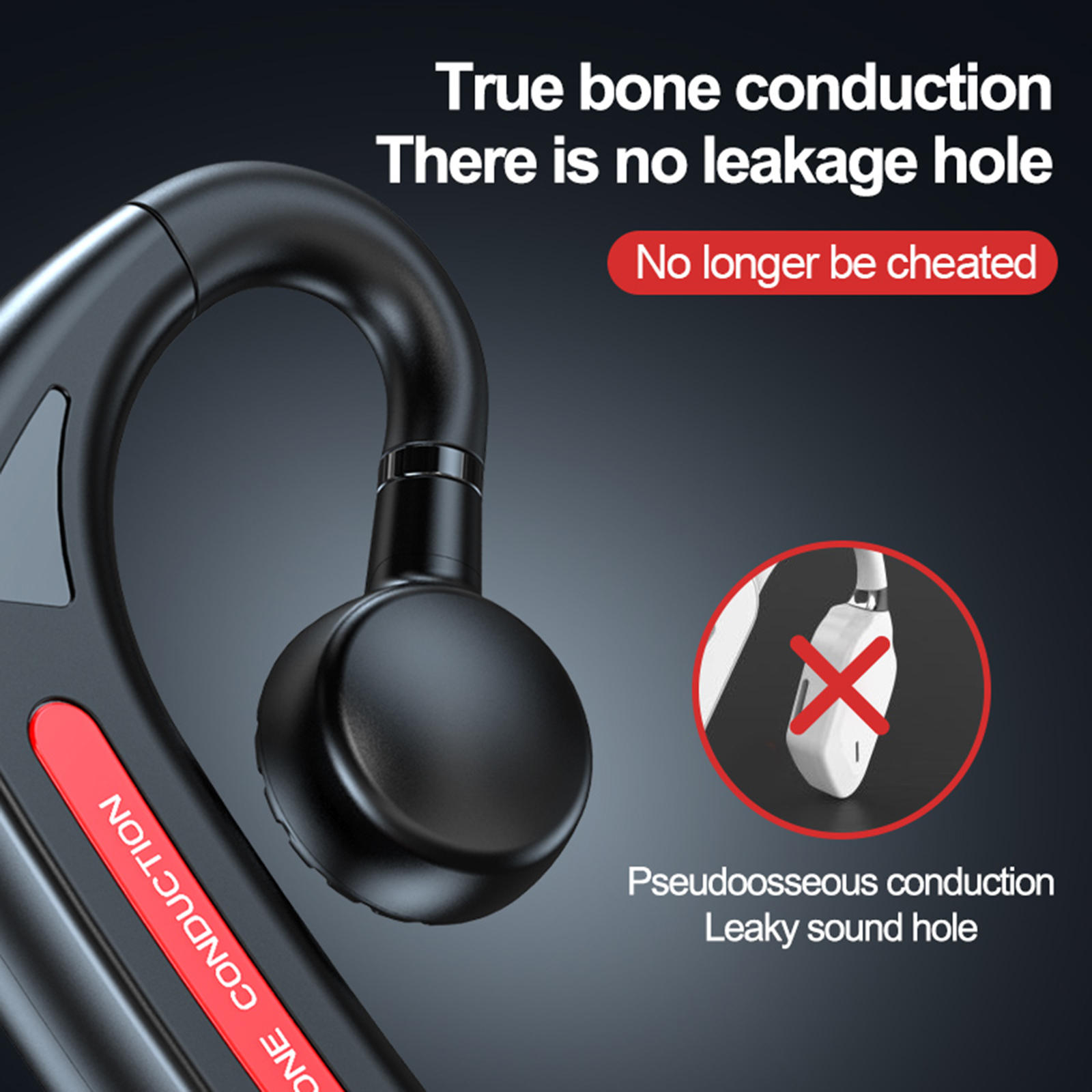 Bone Conduction Headphones 170mAh Ear Hook Style Headset Earphone NFC Function Earbuds Waterproof for Driving Swimming Fitness