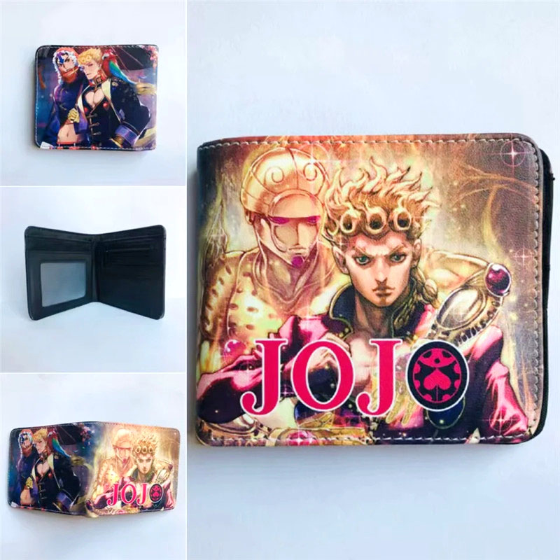 aventura kujo jotaro carteira moda pu bolsa