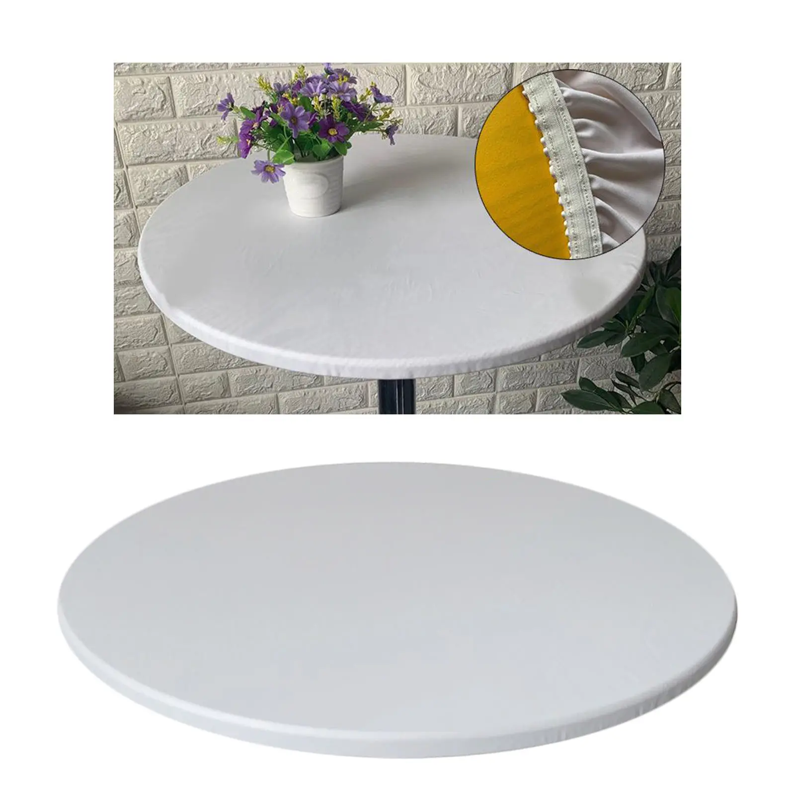 Anti-slip Round Table Cover Cloth Waterproof Tablecover Protector Fit 60cm Diameter