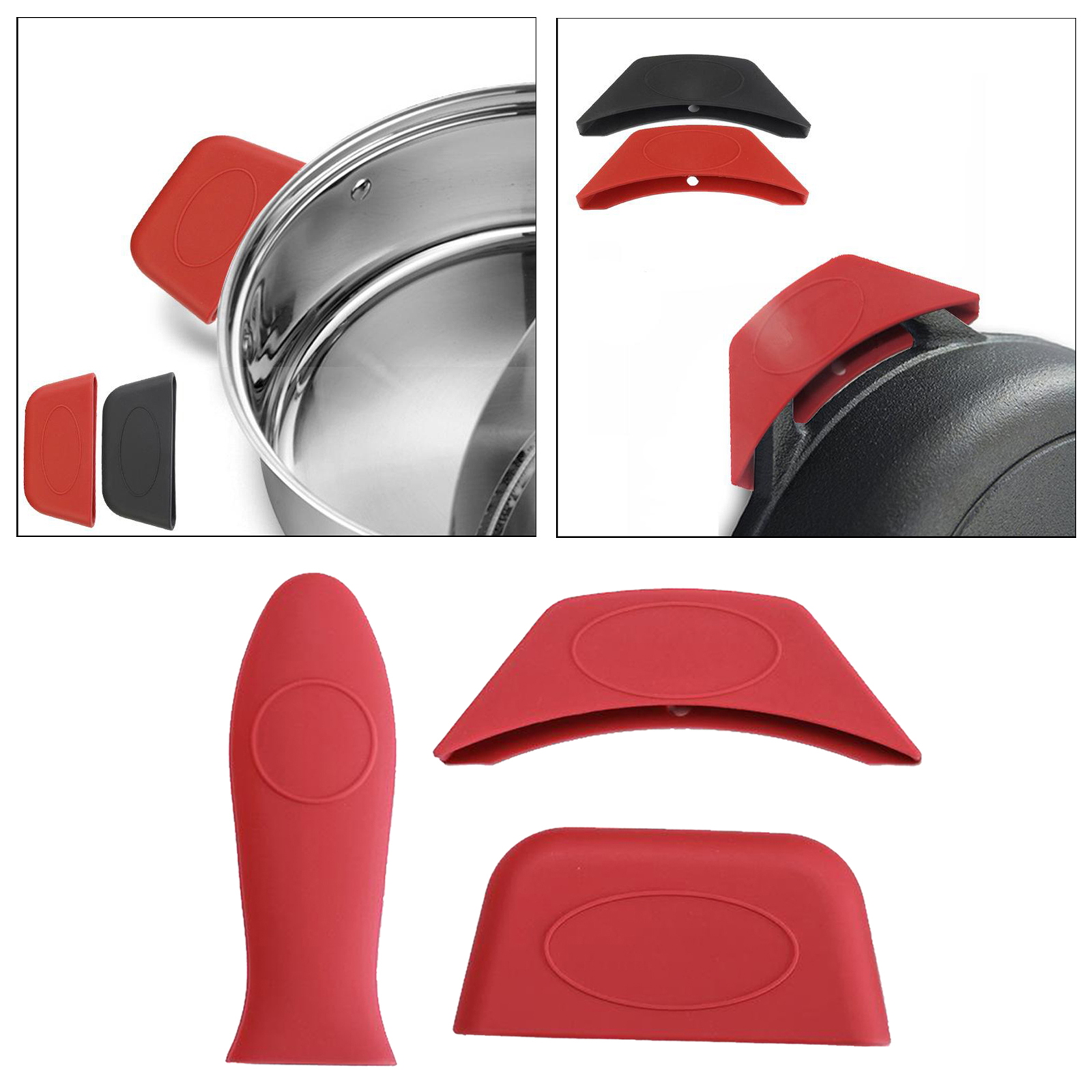 Hot Handle Holder Silicone Assist Handle Holder for Cast Iron Pot Woks,