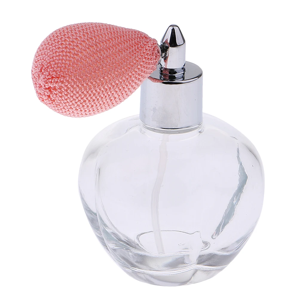 Empty Glass Perfume Atomisers Crystal Refillable Short Spray Bottle Atomizer 100ml Cute Shape for Ladies Women Makeup Travel