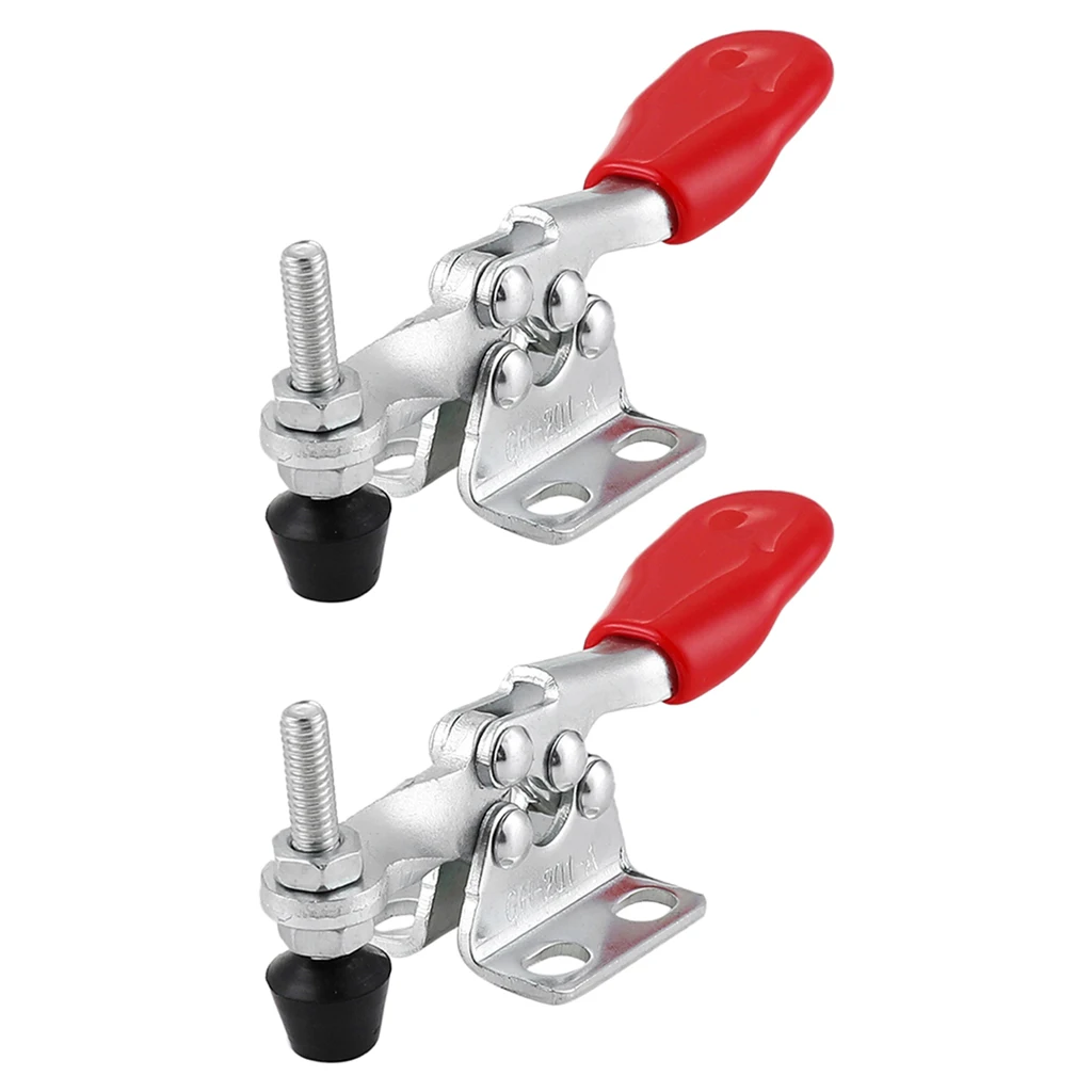 2pcs Horizontal Toggle Clamp Quick-Release Toggle Clamps Set Woodworking Fix Clip Tool for Carpentry Hand Tools