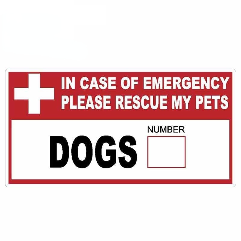 Title 2, 1 PCS Car Stickers IN CASE OF EMERGENCY SAVE MY...