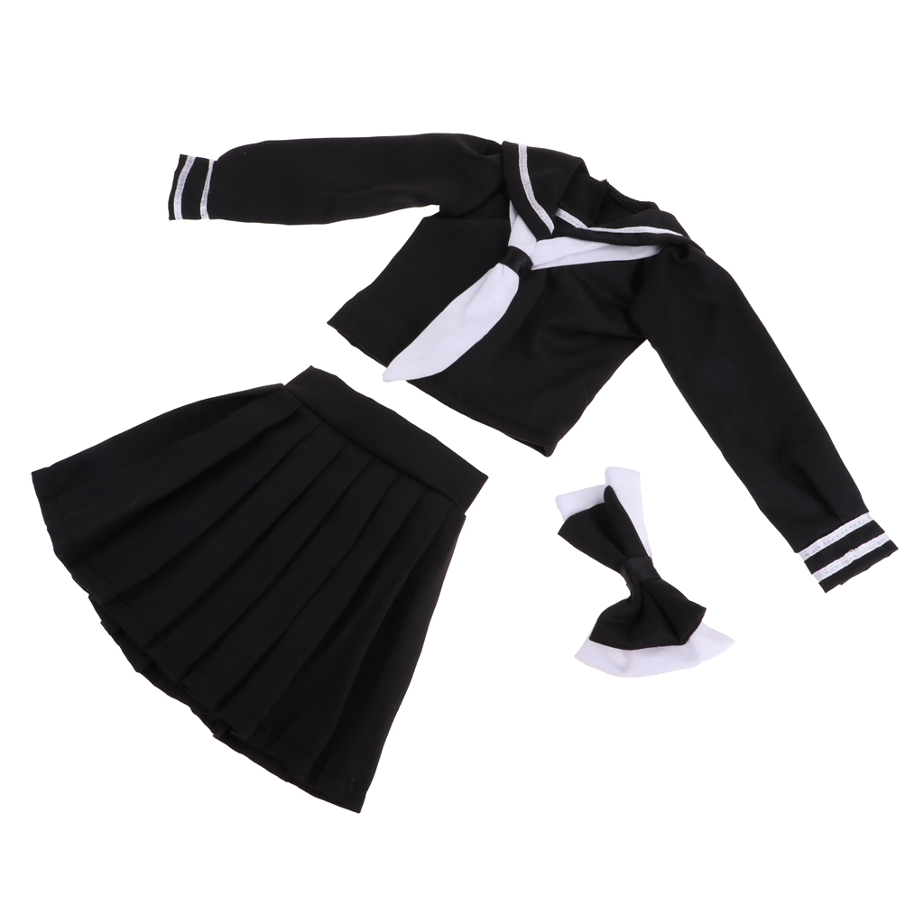 Adorable College Style Uniform Set For 1/3 BJD Girl Dolls Accessories Black