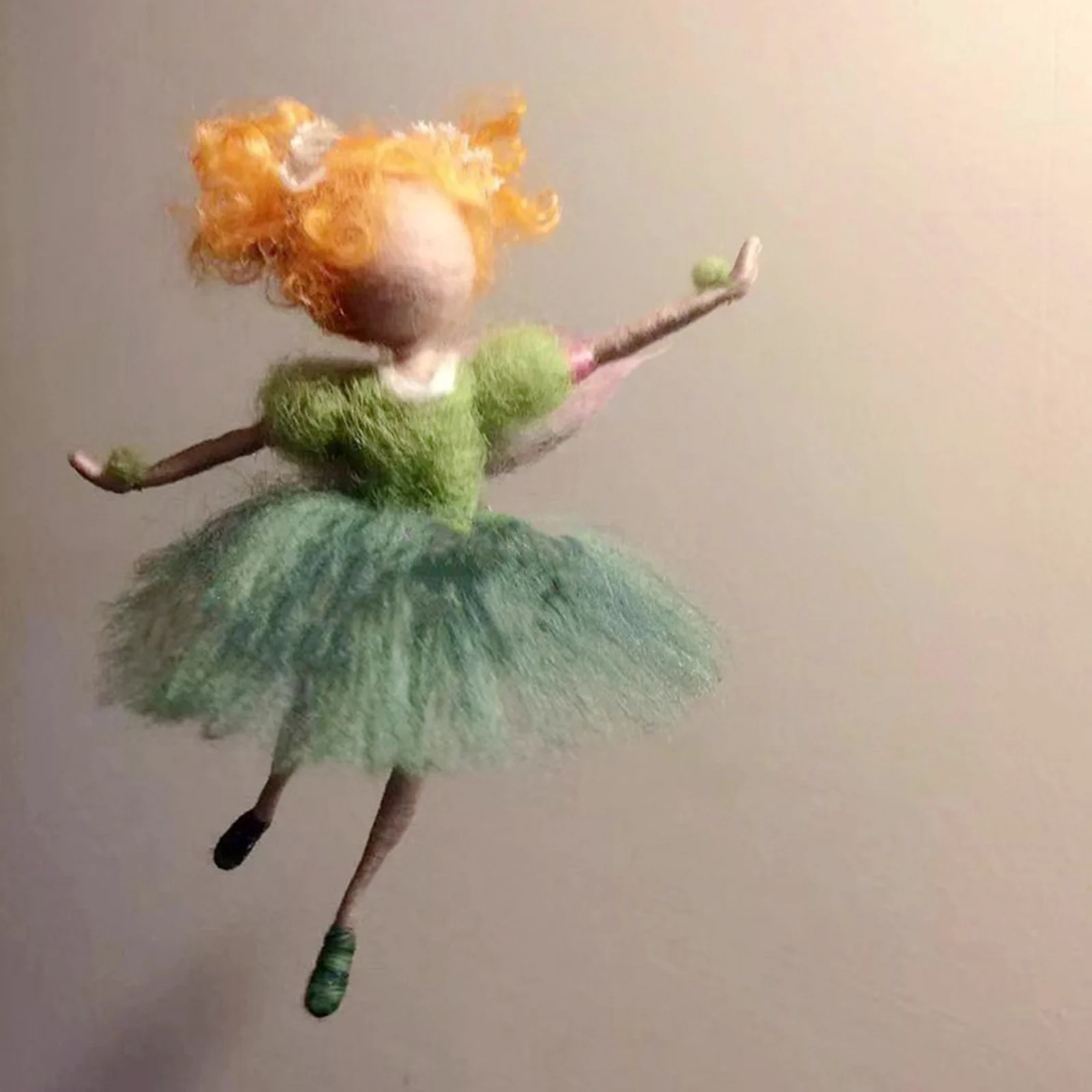 Poke Wool Felt Handmade DIY Doll Angel Forest Fairy Elf Wool Material Kit Plush Toys Craft For Children Keychain Bag Decoration