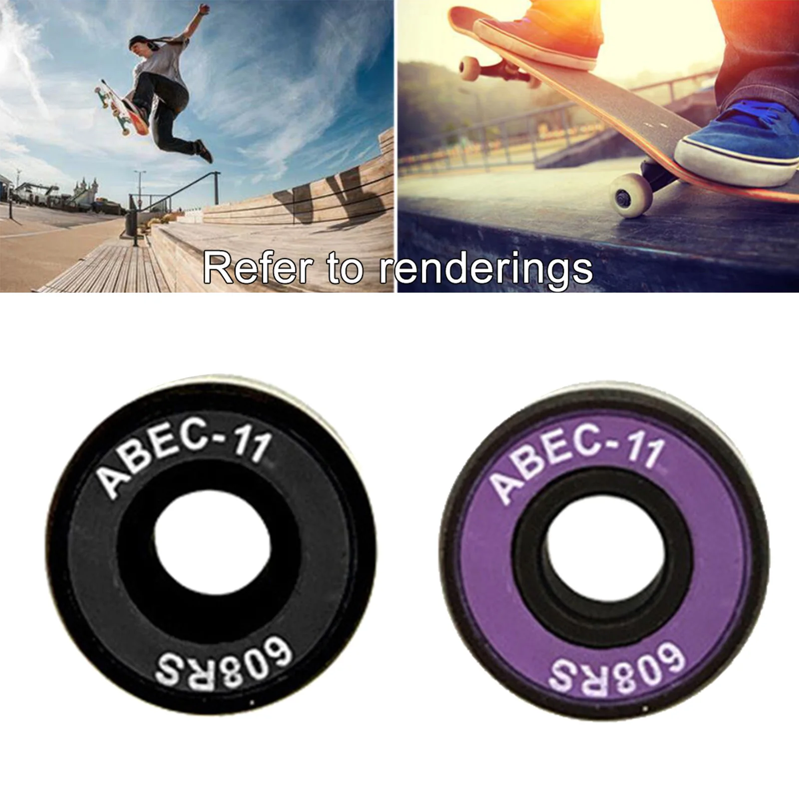 8Pieces Professional ABEC-11 Skate Scooter Skateboard Wheels Spare Bearings Ball for Skate Board Longboard Decks