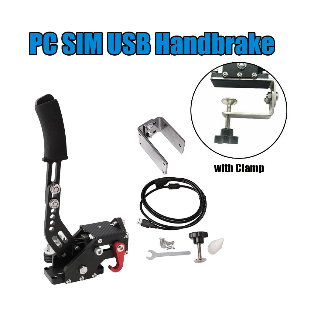 PC USB Handbrake SIM 14bit Hall Sensor Non-touch Switch Non-contact plus Hall Sensor for Racing Games Dirt Rally with Clamp