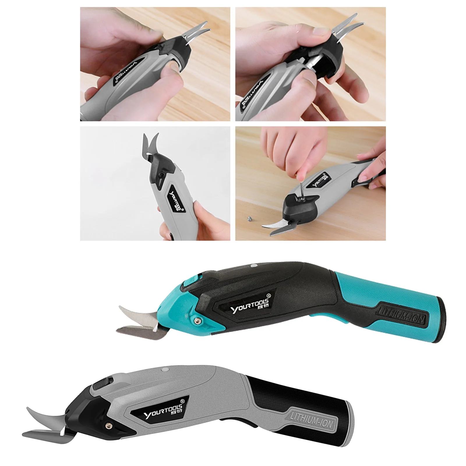 Portable Electric Scissors USB Rechargeable Box Cutter for Leather Crafts Cardboard Shears Carpet Cutting Tool
