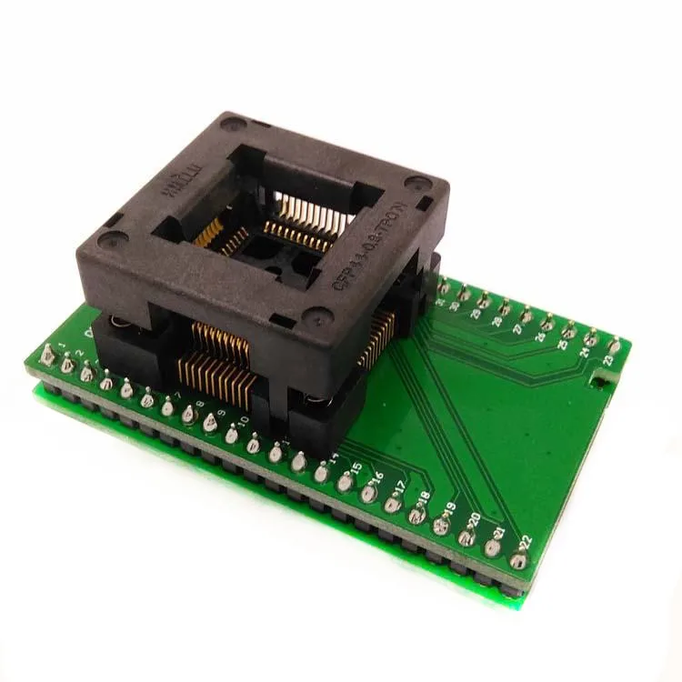 Adaptador de soquete de chip para carro qfp44 com placa dupla