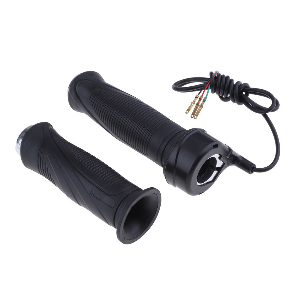 24V 36V 48V Bike Twist Throttle HandGrip + Cable +Battery Capacity Display