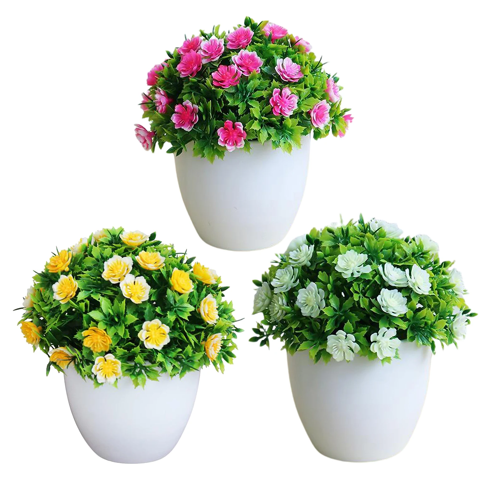 Modern False Fake Artificial Flower Potted Plants Decorative With Pot Garden Home Farmhouse Centerpieces Wedding Indoor Decor