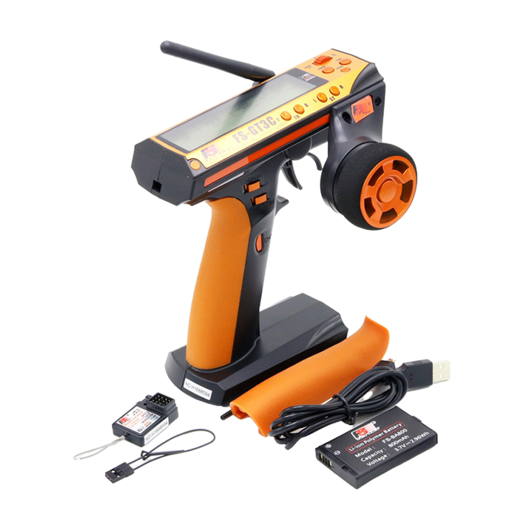 AFHDS 2.4G RC Car Controller 3 Channel Digital Radio Remote Control Transmitter with Receiver for Remote RC Car Boat