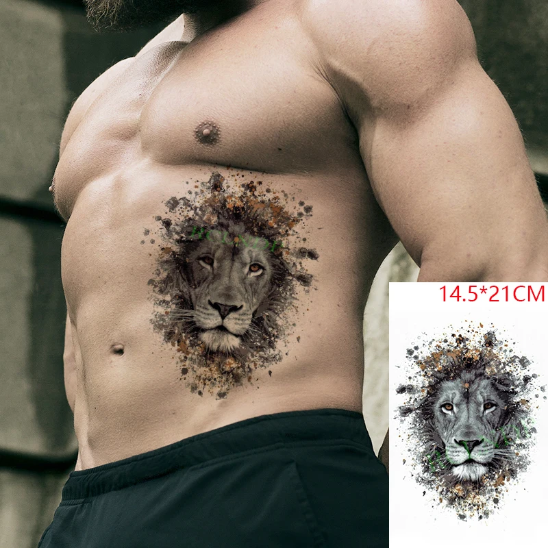 Waterproof Temporary Tattoo Sticker Lion Head Flower Cool Tatto Stickers  Flash Tatoo Fake Tattoos for Men Women|Hình xăm tạm thời| - AliExpress