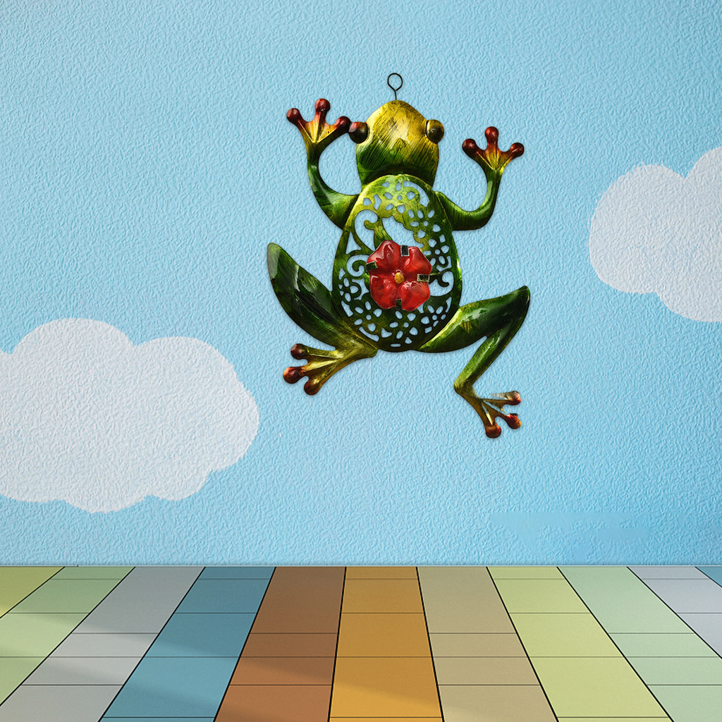 Frog Wall Hanging 3D Tree Sculpture Yard Indoor Home Bedroom Decoration Wall Sculpture Fence Frogs