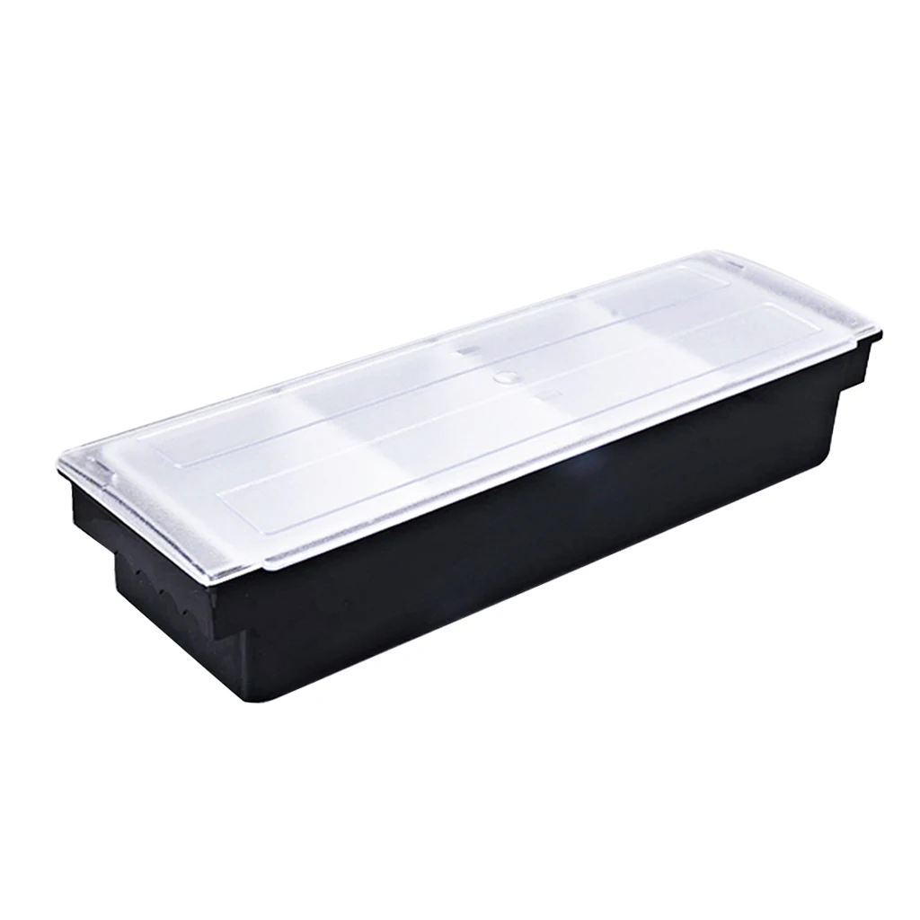 Bar Top Food and Condiment Dispenser 4 Tray Plastic Garnish Station for Serving, Bartending, and Salad Prep Tools