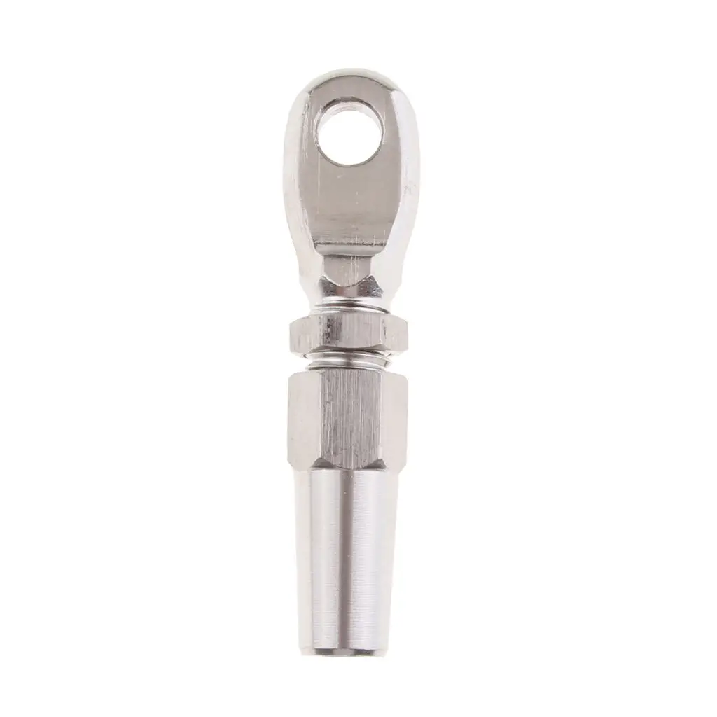 316 Marine Grade Stainless Steel Swageless Eye Terminal For 4mm Wire Rope