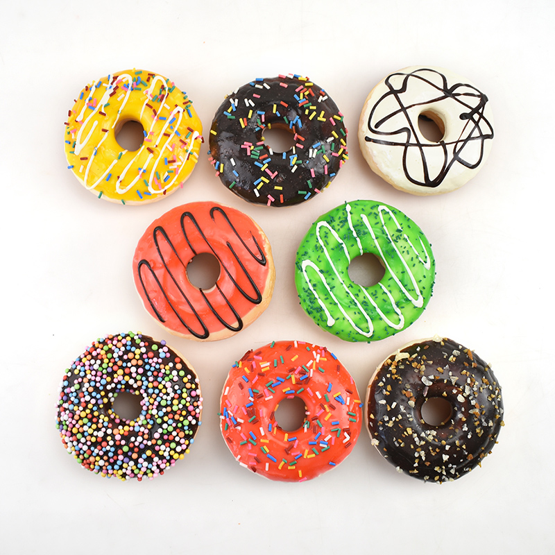 10 cm große, simulierte Donuts, Brot, Stressabbau, künstliches Brot, Kuchen, Heimdekoration, Hochzeitsdekoration, Fotografie-Requisiten, 1 Stück – Detail 2