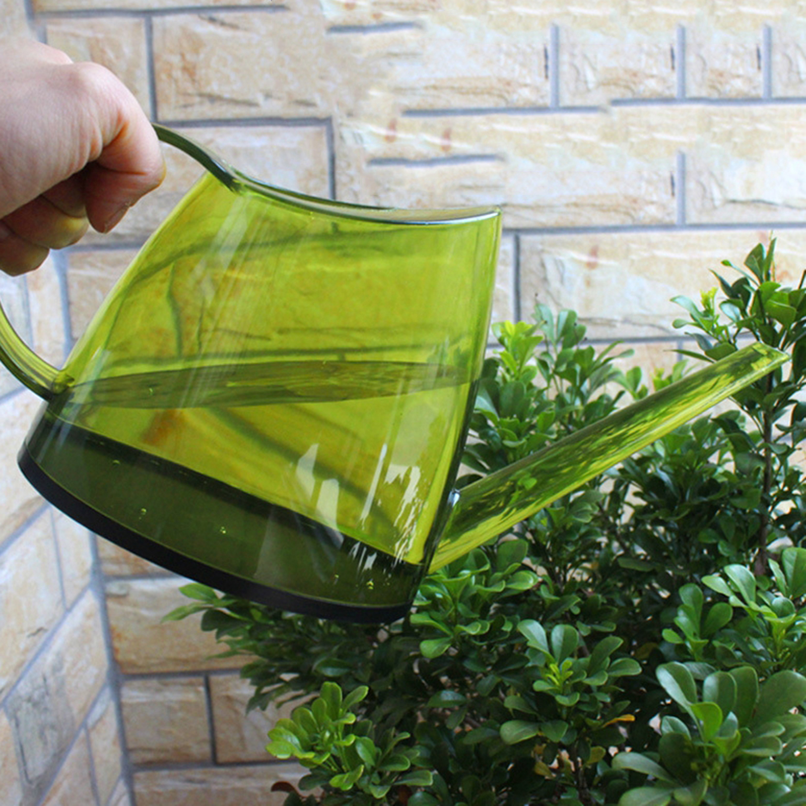 Long Spout Plastic 1.4L Watering Pot Small Modern Green Watering Can for Indoor Outdoor Garden House Bonsai Plants Flower