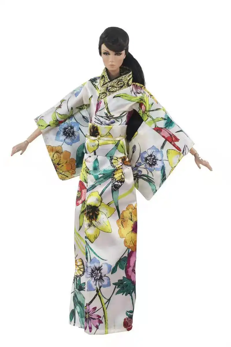 Japanese Ancient Style Kimono Dress 11.5'' Dolls Clothes Outfit Gown X-mas Gifts 