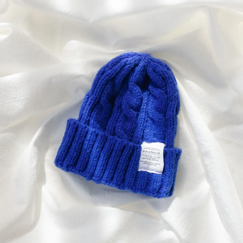 baggy beanie New Winter Beanie Hat for Women Knit Cap Fashion Warm Couple Cap Lady Thread Knitted Beanie Chapeau Female Bonnet шляпа женская woolen cap for men