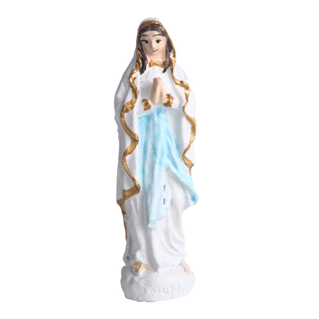 7cm Miniature Virgin Mary Model Figurines for Model Train Diorama Scenery DIY