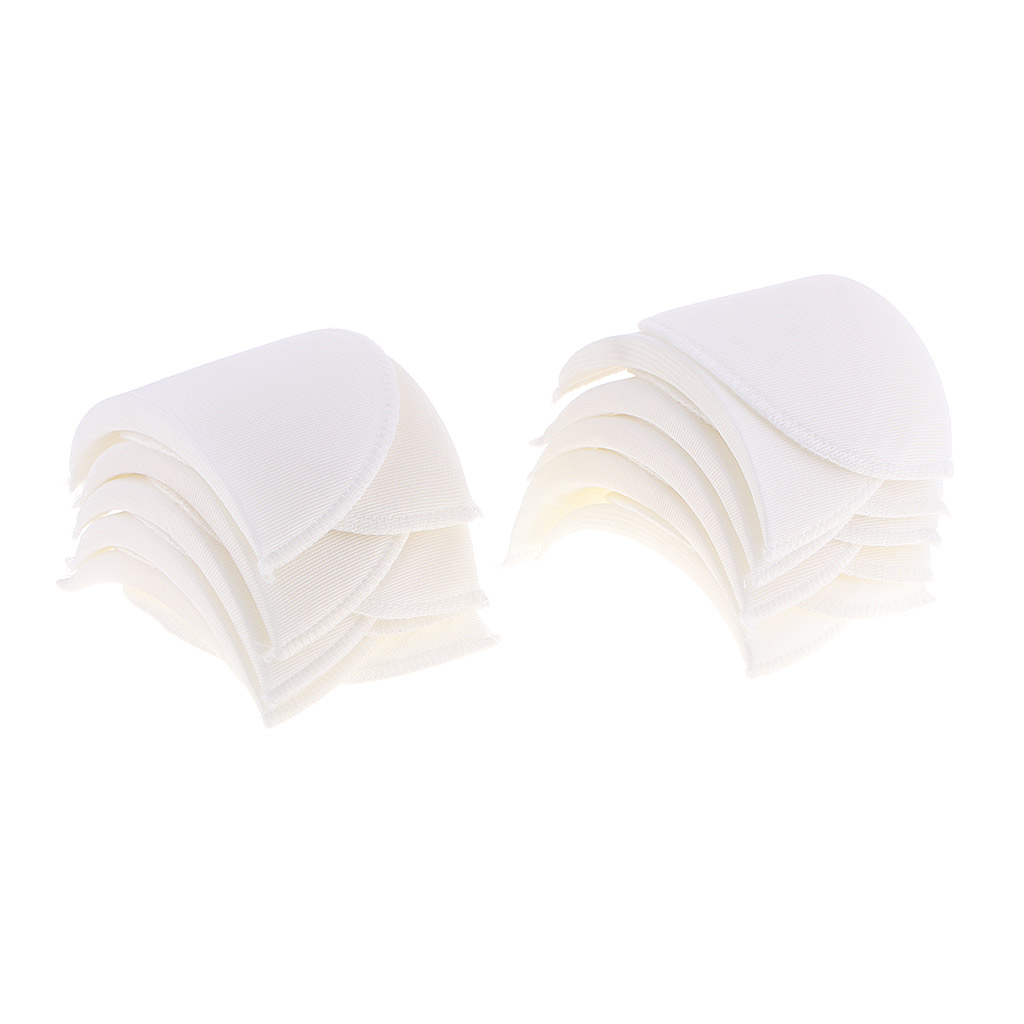 Pair of 6 Large Suits Shoulder Pads for Women Men Coats Jackets White