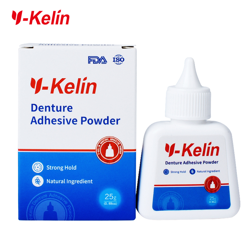 Best of Y-Kelin Denture Adhesive Powder 25g Powered Glue Original Formula Zinc Free Extra Strong Hold For Upper Lower All Day Reviews & Tips